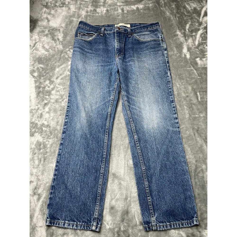Lee‎ Jeans Men Size 36x29 Regular Fit Blue Dark Wash Straight Denim Mid Rise